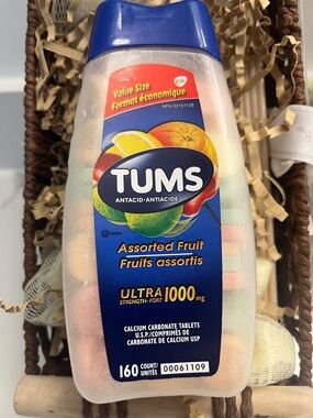 45. TUMS Ultra Strength Antacid for Heartburn Relief, Assorted Fruit, 160 tablet